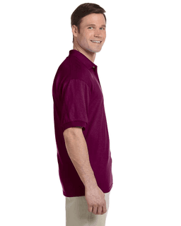 Sample of Gildan G880 - Adult 6 oz. 50/50 Jersey Polo in MAROON from side sleeveleft