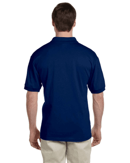 Sample of Gildan G880 - Adult 6 oz. 50/50 Jersey Polo in NAVY from side back