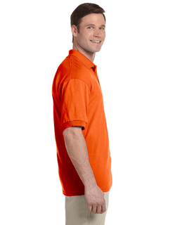 Sample of Gildan G880 - Adult 6 oz. 50/50 Jersey Polo in ORANGE from side sleeveleft