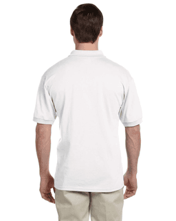 Sample of Gildan G880 - Adult 6 oz. 50/50 Jersey Polo in WHITE from side back