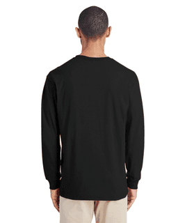 Sample of Hammer&trade; Adult Long-Sleeve T-Shirt in BLACK from side back