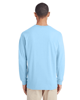 Sample of Hammer&trade; Adult Long-Sleeve T-Shirt in CHAMBRAY from side back