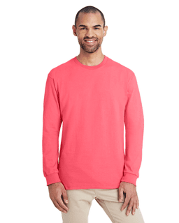 Sample of Hammer&trade; Adult Long-Sleeve T-Shirt in CORAL SILK from side front
