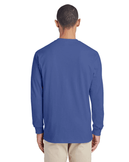 Sample of Hammer&trade; Adult Long-Sleeve T-Shirt in FLO BLUE from side back