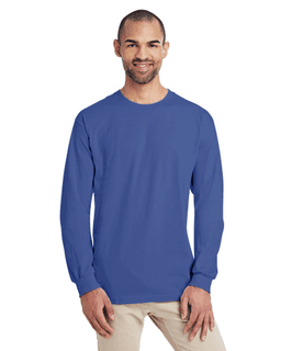 Sample of Hammer&trade; Adult Long-Sleeve T-Shirt in FLO BLUE from side front