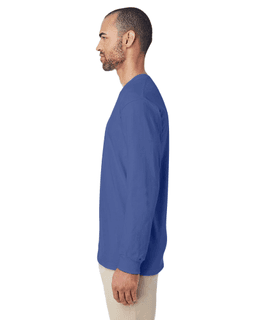 Sample of Hammer&trade; Adult Long-Sleeve T-Shirt in FLO BLUE from side sleeveright