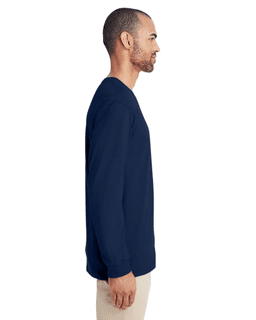 Sample of Hammer&trade; Adult Long-Sleeve T-Shirt in SPORT DARK NAVY from side sleeveleft