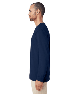 Sample of Hammer&trade; Adult Long-Sleeve T-Shirt in SPORT DARK NAVY from side sleeveright