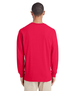 Sample of Hammer&trade; Adult Long-Sleeve T-Shirt in SPRT SCARLET RED from side back