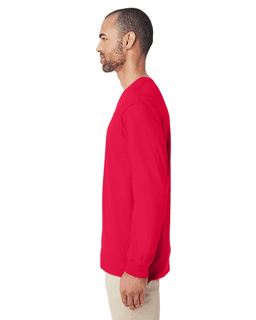 Sample of Hammer&trade; Adult Long-Sleeve T-Shirt in SPRT SCARLET RED from side sleeveright