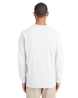 Sample of Hammer&trade; Adult Long-Sleeve T-Shirt in WHITE from side back