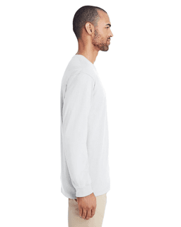 Sample of Hammer&trade; Adult Long-Sleeve T-Shirt in WHITE from side sleeveleft