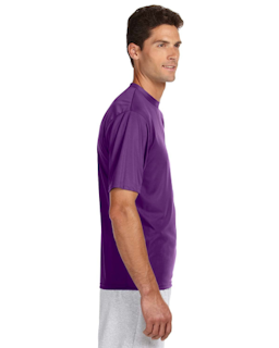 Sample of A4 N3142 - Men's Short-Sleeve Cooling 100% Polyester Performance Crew in PURPLE from side sleeveleft