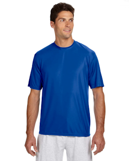 Sample of A4 N3142 - Men's Short-Sleeve Cooling 100% Polyester Performance Crew in ROYAL from side front