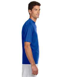 Sample of A4 N3142 - Men's Short-Sleeve Cooling 100% Polyester Performance Crew in ROYAL from side sleeveleft