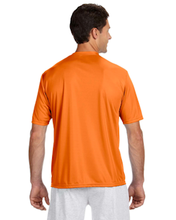 Sample of A4 N3142 - Men's Short-Sleeve Cooling 100% Polyester Performance Crew in SAFETY ORANGE from side back