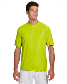Sample of A4 N3142 - Men's Short-Sleeve Cooling 100% Polyester Performance Crew in SAFETY YELLOW from side front