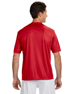 Sample of A4 N3142 - Men's Short-Sleeve Cooling 100% Polyester Performance Crew in SCARLET from side back