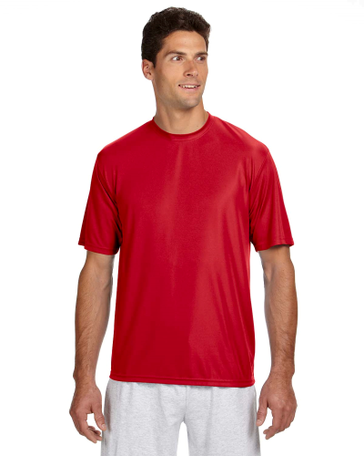 Sample of A4 N3142 - Men's Short-Sleeve Cooling 100% Polyester Performance Crew in SCARLET style