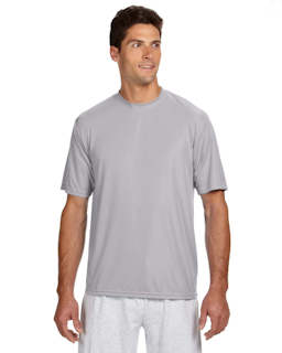 Sample of A4 N3142 - Men's Short-Sleeve Cooling 100% Polyester Performance Crew in SILVER from side front