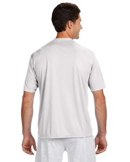 Sample of A4 N3142 - Men's Short-Sleeve Cooling 100% Polyester Performance Crew in WHITE from side back
