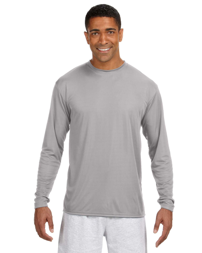 Sample of A4 N3165 - Men's Long-Sleeve Cooling Performance Crew in SILVER style