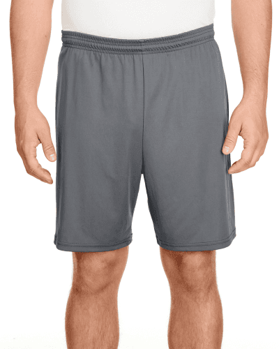 Sample of A4 N5244 Adult 7"" Inseam Cooling Performance Shorts in GRAPHITE style