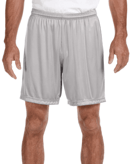 Sample of A4 N5244 Adult 7"" Inseam Cooling Performance Shorts in SILVER from side front