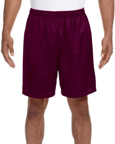 Sample of A4 N5293 Adult Seven Inch Inseam Mesh Short in MAROON style