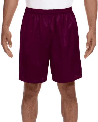 Sample of A4 N5293 Adult Seven Inch Inseam Mesh Short in MAROON style