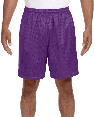 Sample of A4 N5293 Adult Seven Inch Inseam Mesh Short in PURPLE style