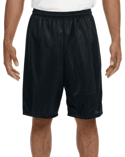 Sample of A4 N5296 Adult Nine Inch Inseam Mesh Short in BLACK style
