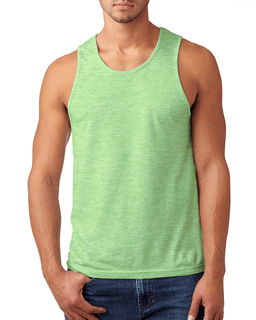 Sample of Next Level N6233 - Men's CVC Tank in APPLE GREEN from side front
