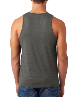 Sample of Next Level N6233 - Men's CVC Tank in DARK HTHR GRAY from side back