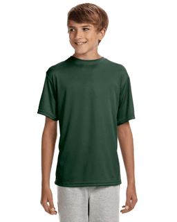 Sample of A4 NB3142 Youth Short-Sleeve Cooling Performance Crew in FOREST from side front