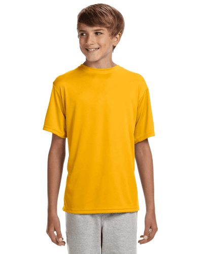 Sample of A4 NB3142 Youth Short-Sleeve Cooling Performance Crew in GOLD style