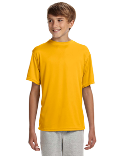 Sample of A4 NB3142 Youth Short-Sleeve Cooling Performance Crew in GOLD from side front