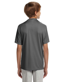 Sample of A4 NB3142 Youth Short-Sleeve Cooling Performance Crew in GRAPHITE from side back