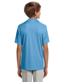 Sample of A4 NB3142 Youth Short-Sleeve Cooling Performance Crew in LIGHT BLUE from side back