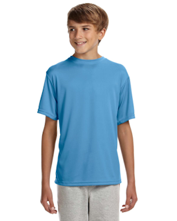 Sample of A4 NB3142 Youth Short-Sleeve Cooling Performance Crew in LIGHT BLUE from side front