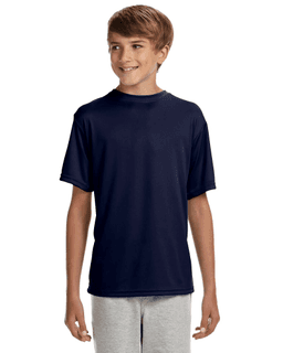 Sample of A4 NB3142 Youth Short-Sleeve Cooling Performance Crew in NAVY from side front