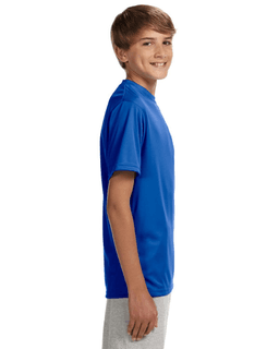Sample of A4 NB3142 Youth Short-Sleeve Cooling Performance Crew in ROYAL from side sleeveleft