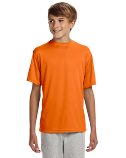 Sample of A4 NB3142 Youth Short-Sleeve Cooling Performance Crew in SAFETY ORANGE from side front