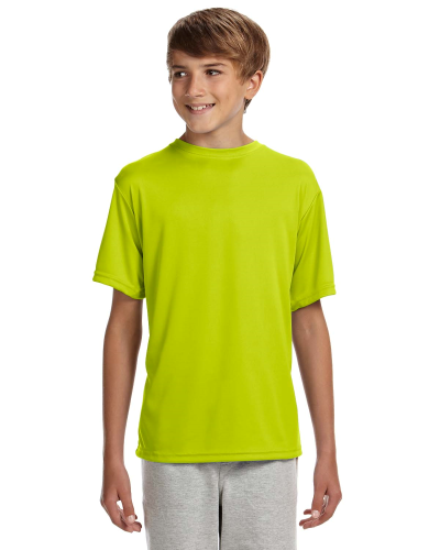 Sample of A4 NB3142 Youth Short-Sleeve Cooling Performance Crew in SAFETY YELLOW style