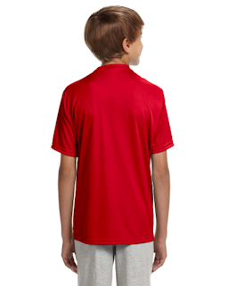 Sample of A4 NB3142 Youth Short-Sleeve Cooling Performance Crew in SCARLET from side back
