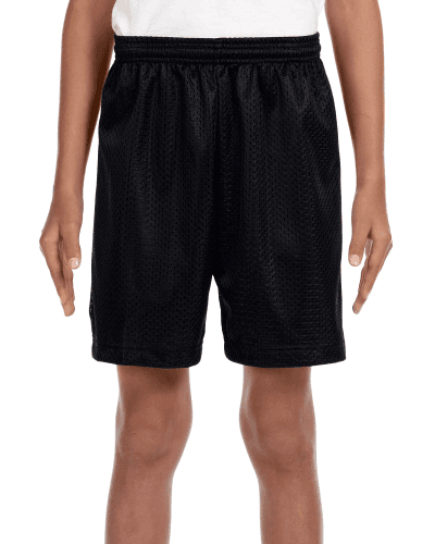 Sample of A4 NB5301 Youth Six Inch Inseam Mesh Short in BLACK style