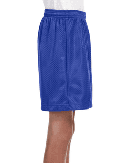 Sample of A4 NB5301 Youth Six Inch Inseam Mesh Short in ROYAL from side sleeveleft