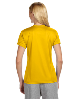 Sample of A4 NW3201 Ladies' Short-Sleeve Cooling Performance Crew in GOLD from side back