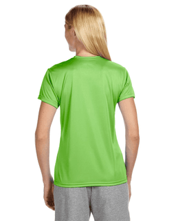 Sample of A4 NW3201 Ladies' Short-Sleeve Cooling Performance Crew in LIME from side back