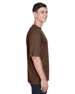 Sample of Team 365 TT11 - Men's Zone Performance T-Shirt in SPORT DARK BROWN from side sleeveleft